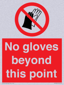 No gloves beyond this point